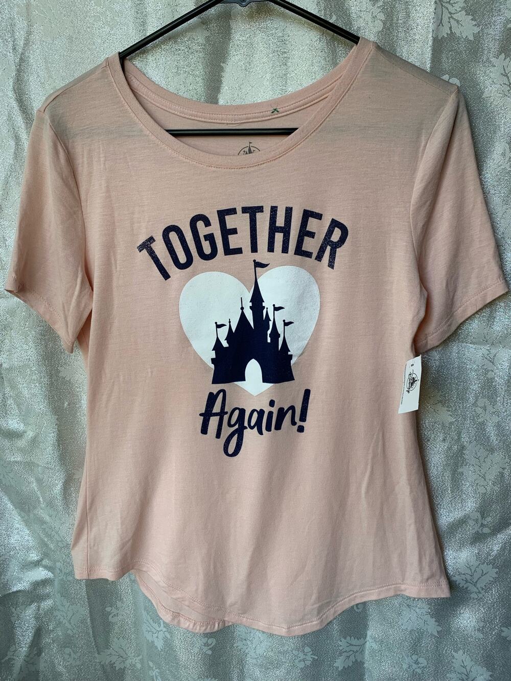NWT Baby Pink Disney Princess Castle Graphic Print Short Sleeve T-shirt XS
